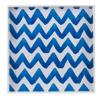 Lacquered platter - Plateau bois carré large 40x40